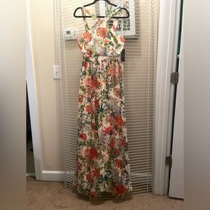 Lulu’s cross neck floor length dress - never worn